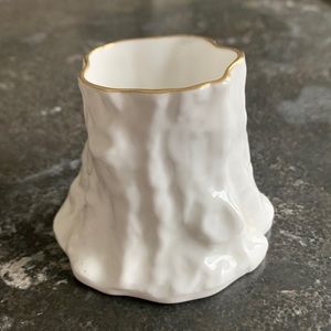 Royal Worcester made in England bone China trunk stump faux boos vase 2.5 x 1.75
